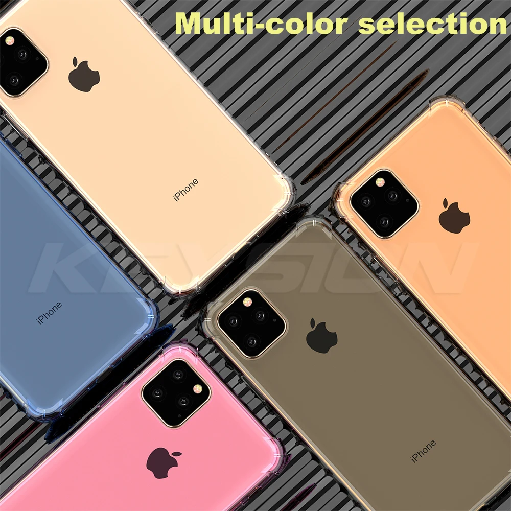 Противоударный чехол KEYSION для телефона IPhone 11 Pro Max прозрачный мягкий защитный из