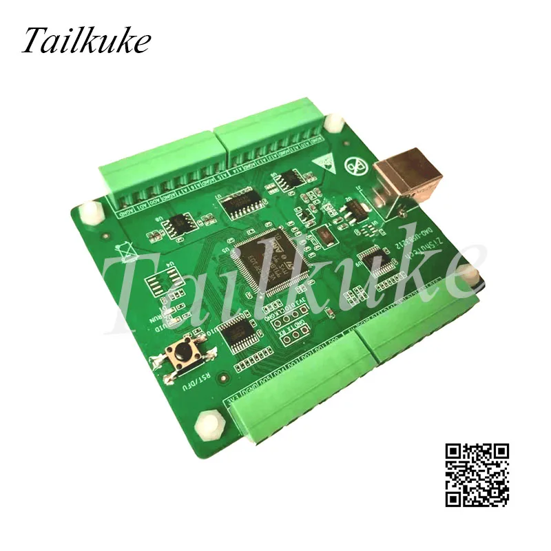 USB карта сбора данных 8 каналов 12 бит AD 2 канала DA 6 DIO Labview Python 3212|Детали и аксессуары