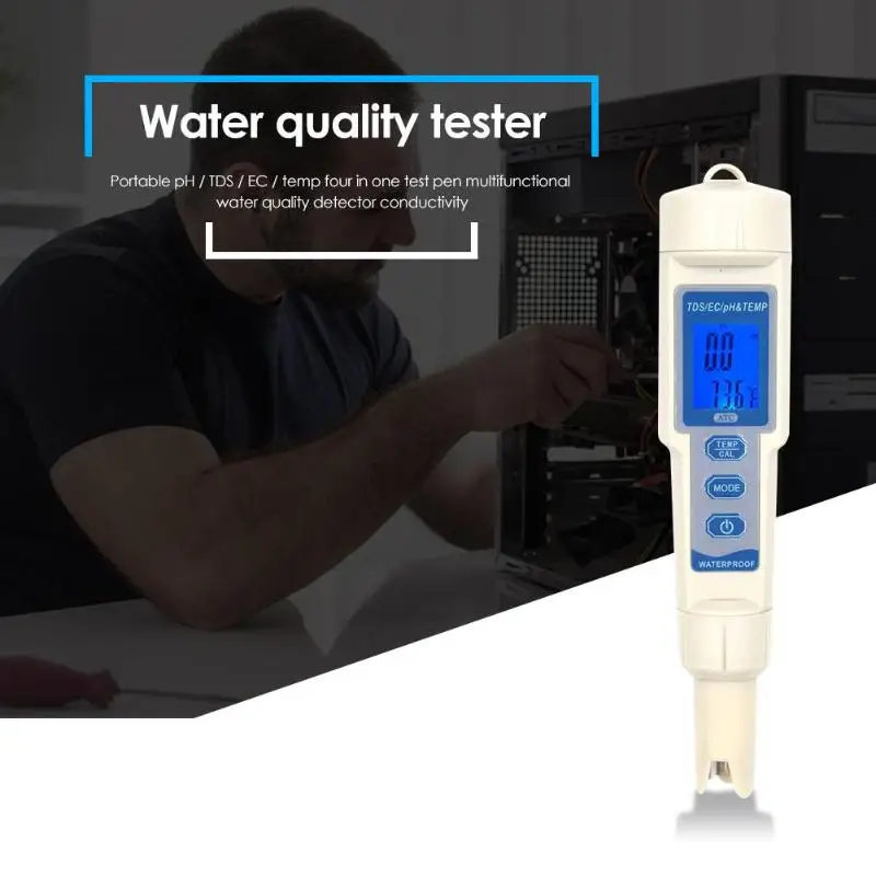 PH/TDS/EC/Temp цифровой измеритель качества питьевой воды|Измерители pH| |