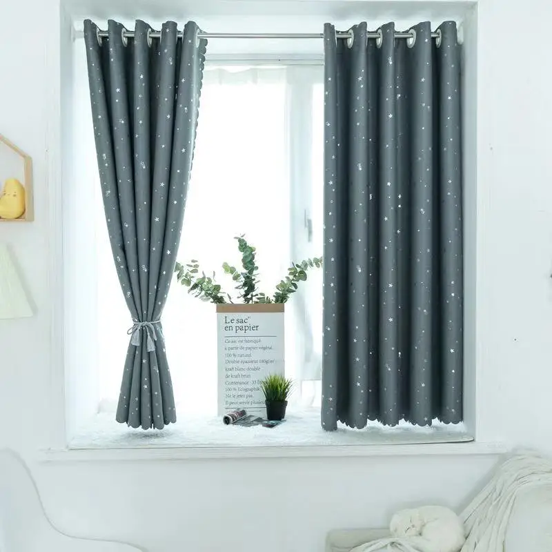 

Blackout Bedroom Window Curtains Star Cloth Curtain kitchen Living Room Window Curtains