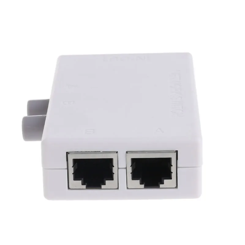 

Mini Dual 2 Way 2 Ports RJ45 Network Manual AB Sharing Switch Box Adapter HUB Y98A