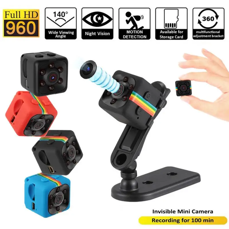 Маленькая секретная мини камера SQ11 HD 960P портативная Full видеокамера 1080P