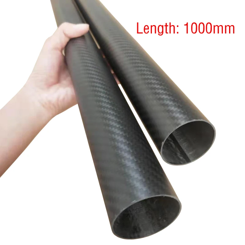 

1pcs Length 1000mm carbon fiber tube high composite hardness material 3K Twill matte OD 8mm-30mm for plant protection aircraft