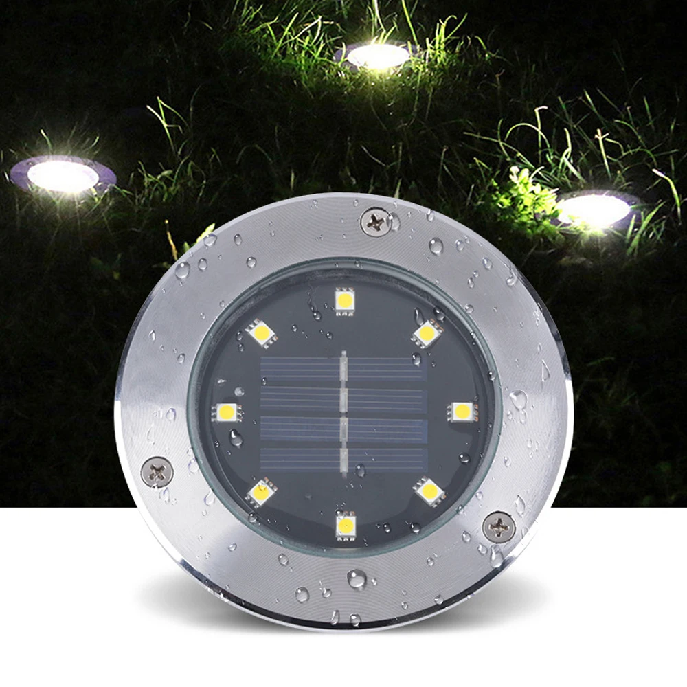 Алюминиевый напольный светильник с 8 светодиодами садовый ландшафтный газонный