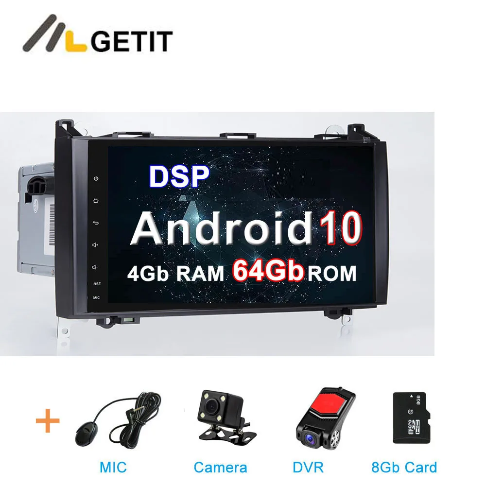 4G CAM-DVR-SD-DSP DSP " Android 10 Автомобильный мультимедийный Радио стерео плеер gps для Mercedes Benz/Sprinter/B200/W245/B170/W169 - Цвет: 4G CAM-DVR-SD-DSP