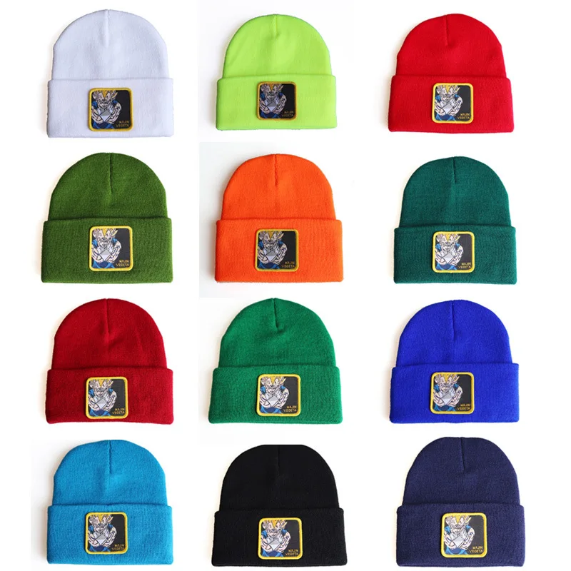 Majin Vegeta Beanies шапка для мужчин женщин Dragon Ball Z вязанная шапка с вышивкой хип хоп шапка