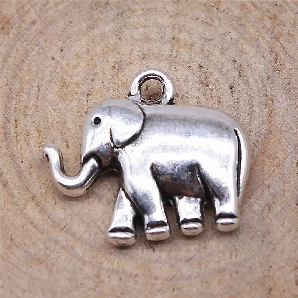 

Jewelery Pendants Making Charms For Jewelry 6pcs Elephant Charms 21x18x5mm Antique Silver Plated