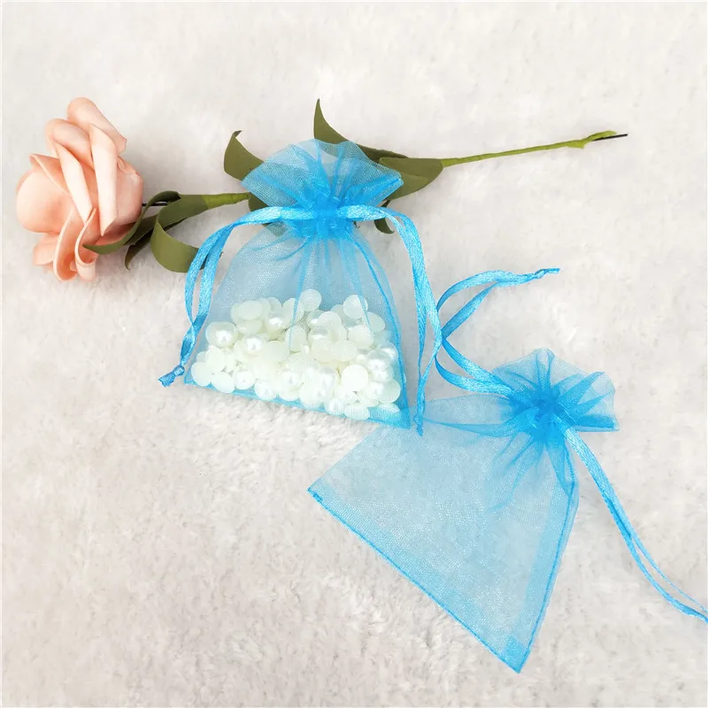 

100Pcs Organza bags gift bags Wedding Decoration Party Jewelry Packaging pouch box wedding dragees bags favor bags 17x23cm 6Z