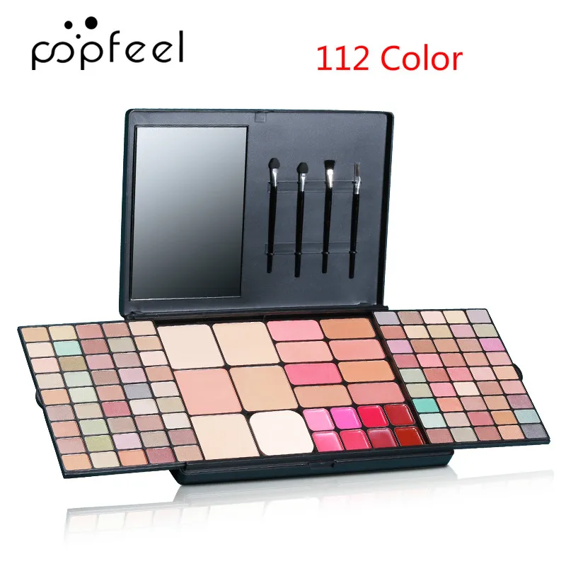 112 color Makeup Sets matte shimmer eyeshadow lipgloss Blush Foundation Easy To Wear Make up Kit Set With Mirror Brush |