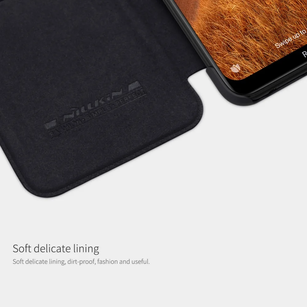 Flip Cover For Xiaomi Redmi 8 Case Original NILLKIN QIN Leather Cover For Xiaomi Redmi 8 Case with Card Pocket Book Bags