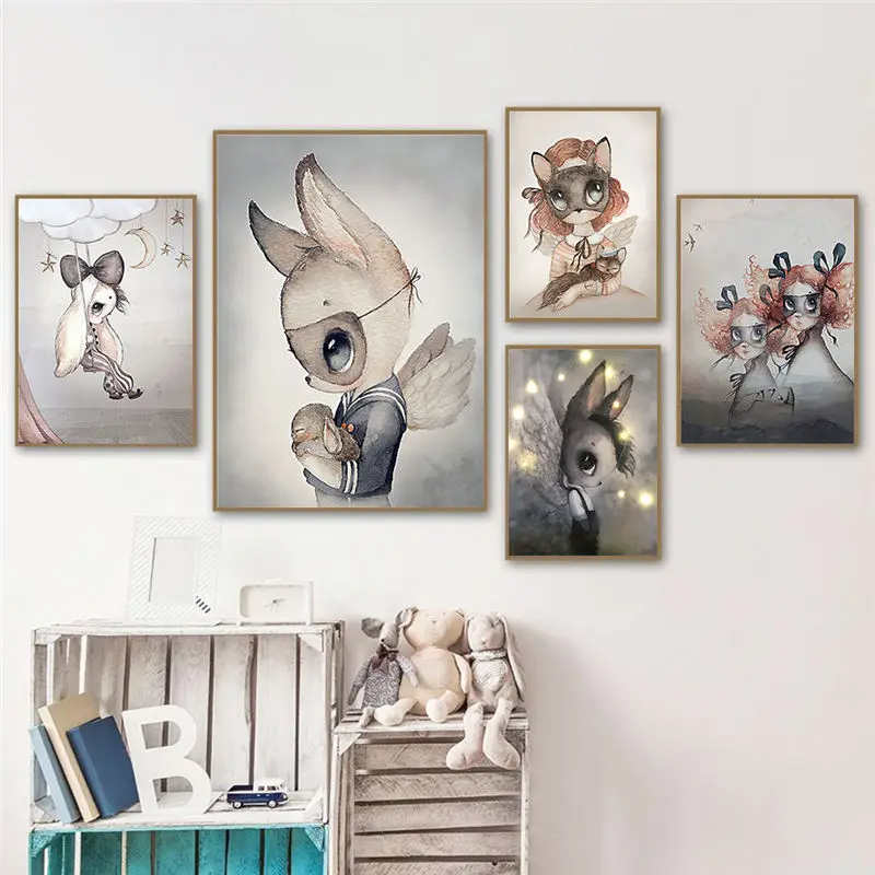 Северный Милый домашний декор скандинавский Рождественский холст настенная