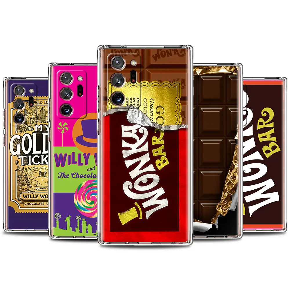 

Wonka Ticket Gold Chocolate Phone Case For Samsung Galaxy M51 M31 M31s M30s M21 M11 Note 20 Ultra 10 Plus 10Lite 9 8 A51 Cover