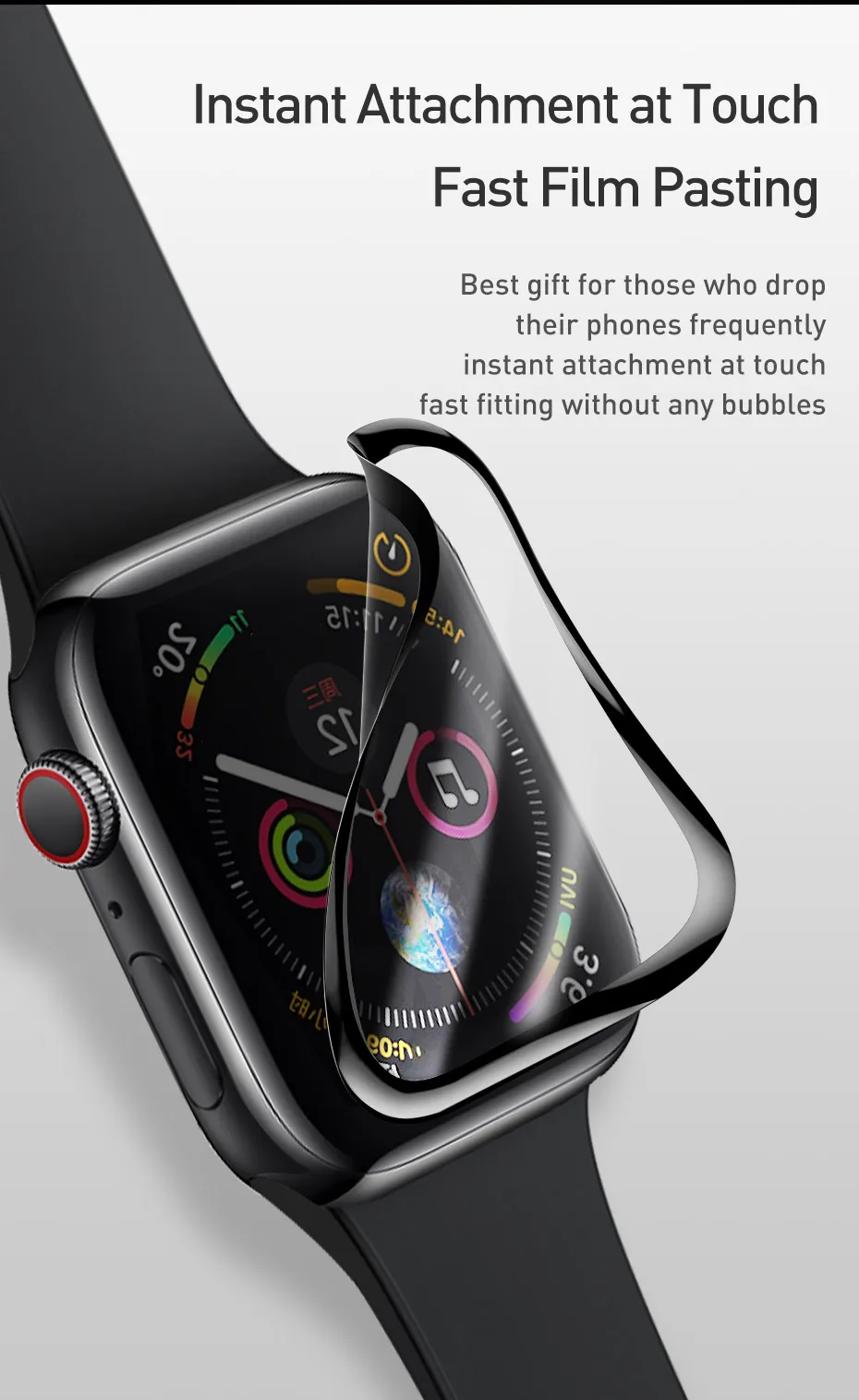 Baseus 0,2 мм Защитная пленка для экрана с полным покрытием для Apple Watch 1 2 3 38 мм 42 мм для Apple Watch 4 5 40 мм 44 мм
