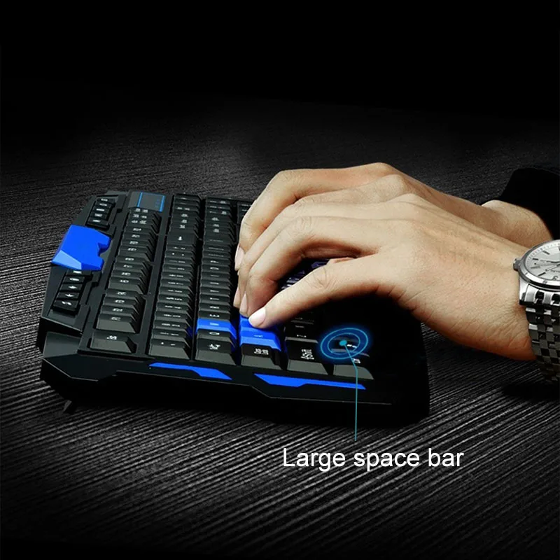 wireless 2 4ghz gaming keyboard mouse combo waterproof optical multimedia usb mechanical set gamer игровая к