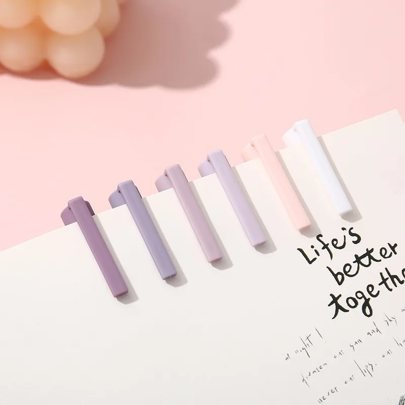 

Seamiart_6pcs/set Gradient Pen Holder 0.5MM Gel Pen Black Ink School Office Student Writing Stationery Supplies