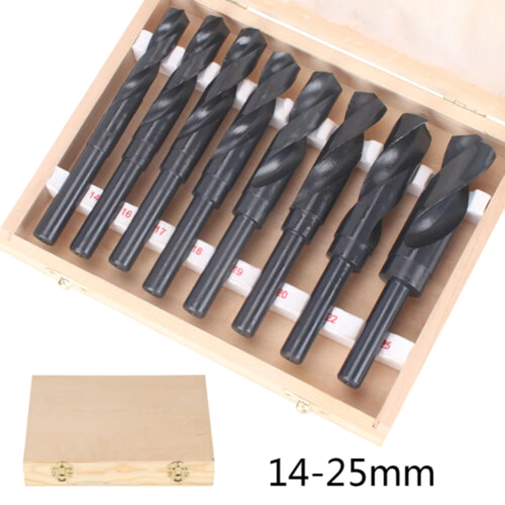 Набор спиральных сверл 8 шт 14 25 мм из быстрорежущей стали для металлических
