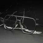 Оптические очки в алюминиевой оправе для мужчин и женщин, аксессуар для работы за компьютером, большие размеры, защита от сисветильник