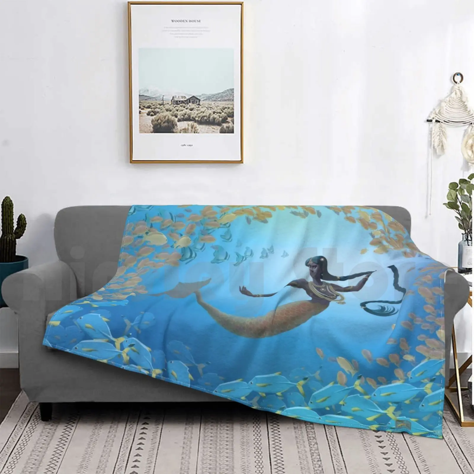 Одеяло Kadal Kanni модное одеяло на заказ Русалка Kani подводное океанское блюдо Нуду