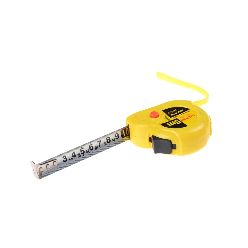 

1PCS 5M Stainless Retractable Steel Tape Measures ruler flexible Tape Measure Meter Inch Centimeter