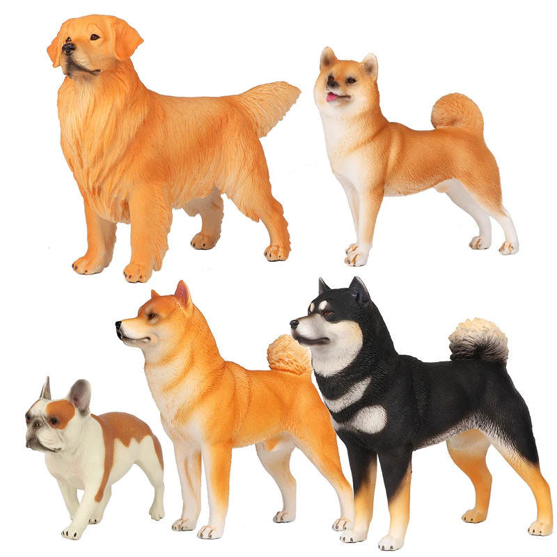 Золотистый ретривер Акита Сиба ину модель бульдога имитация модели животных