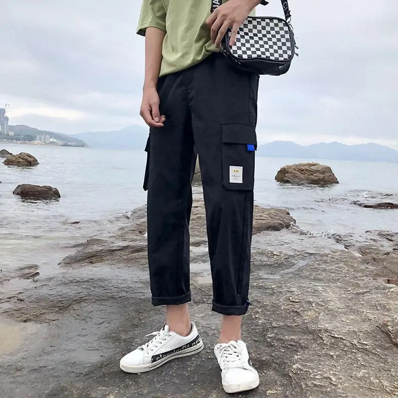 Мужские Винтажные брюки карго 2021 мужские хип хоп хаки с карманами джоггеры