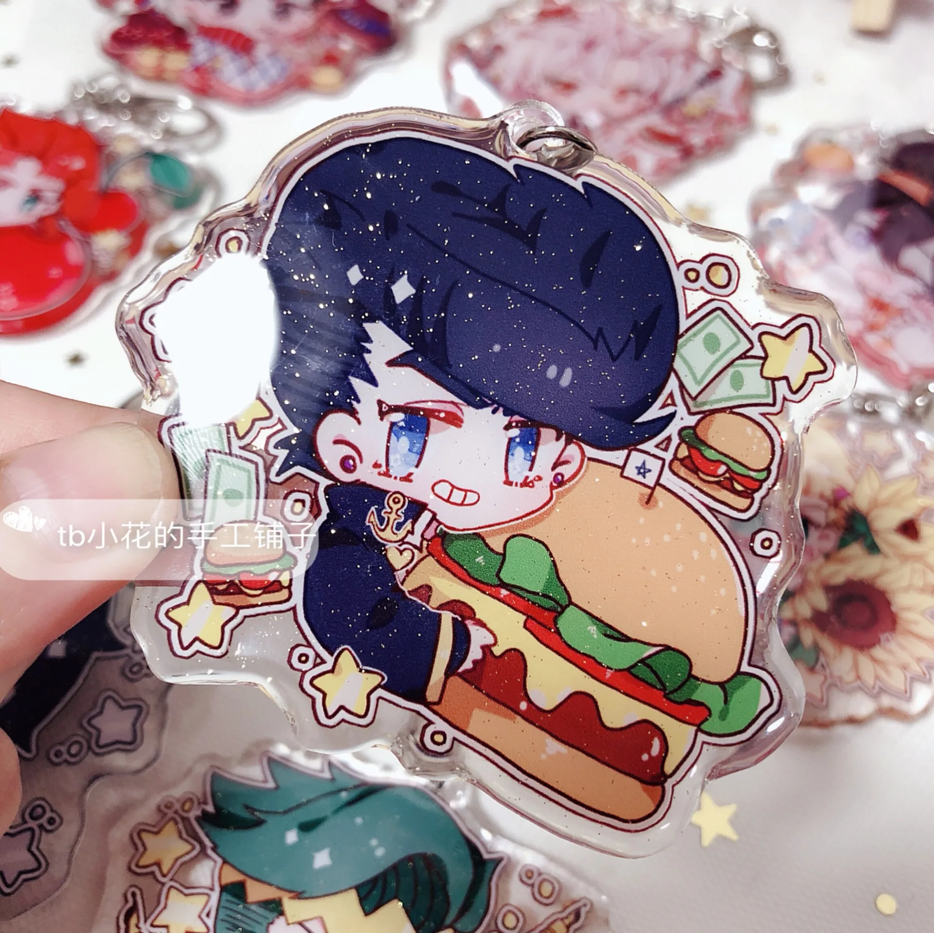 JOJO невероятное приключение Золотой ветер Bucciarati Kujo JotaroHigashikata Josuke фигурка Косплей акриловый брелок Подвеска для ключей