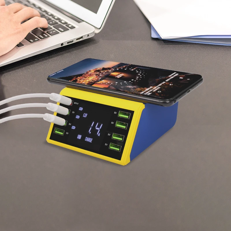 8A USB умное зарядное устройство с цифровым дисплеем MECHANIC iCharge8 мобильный телефон