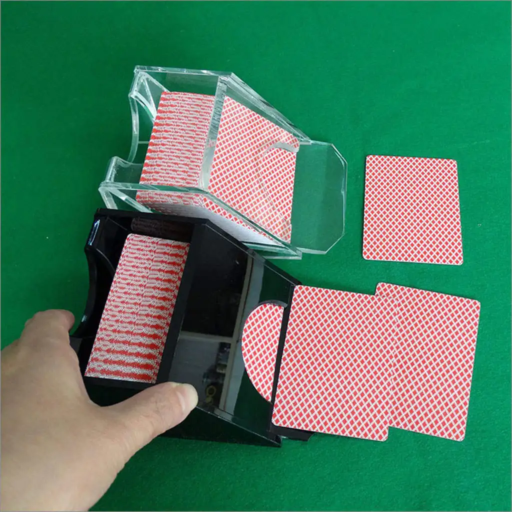 

Card Dealer Shoe 1 Deck Manual Accessory for Casino Blackjack Playing Cards Poker Card
