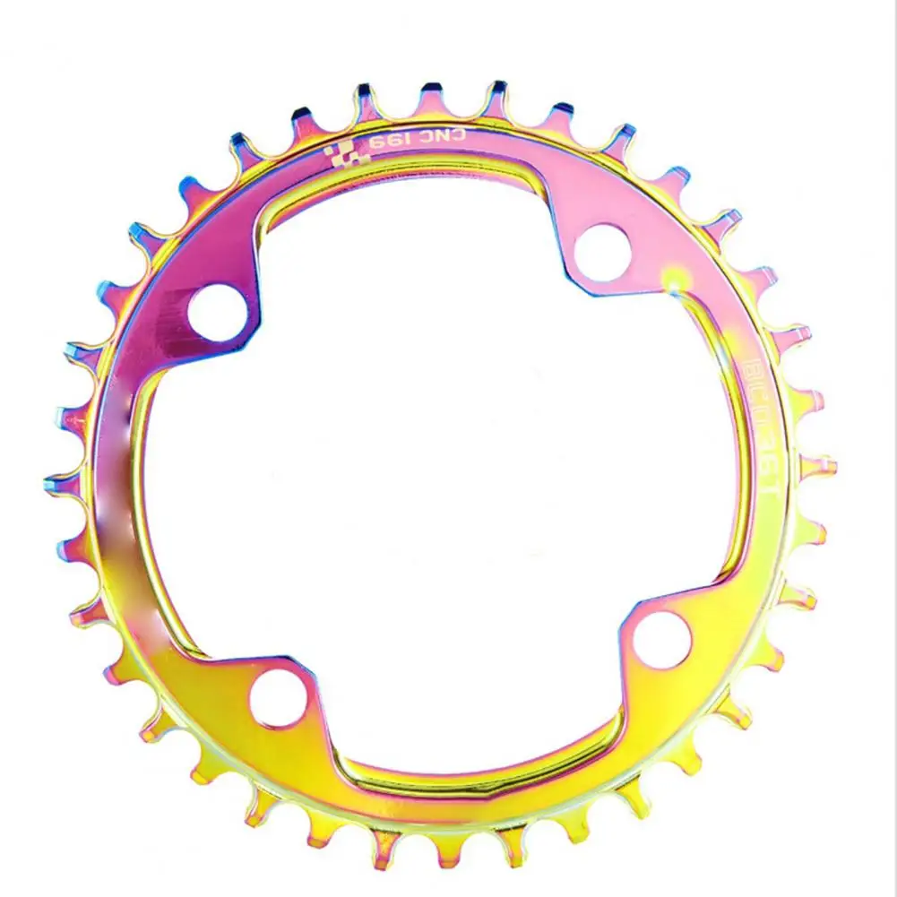 

32T/34T/36T/38T 104BCD Bike Round Vacuum Plating Wide Tooth Chainring Chainwheel Bicycle Tooth Disc Bike Colorful Accessories