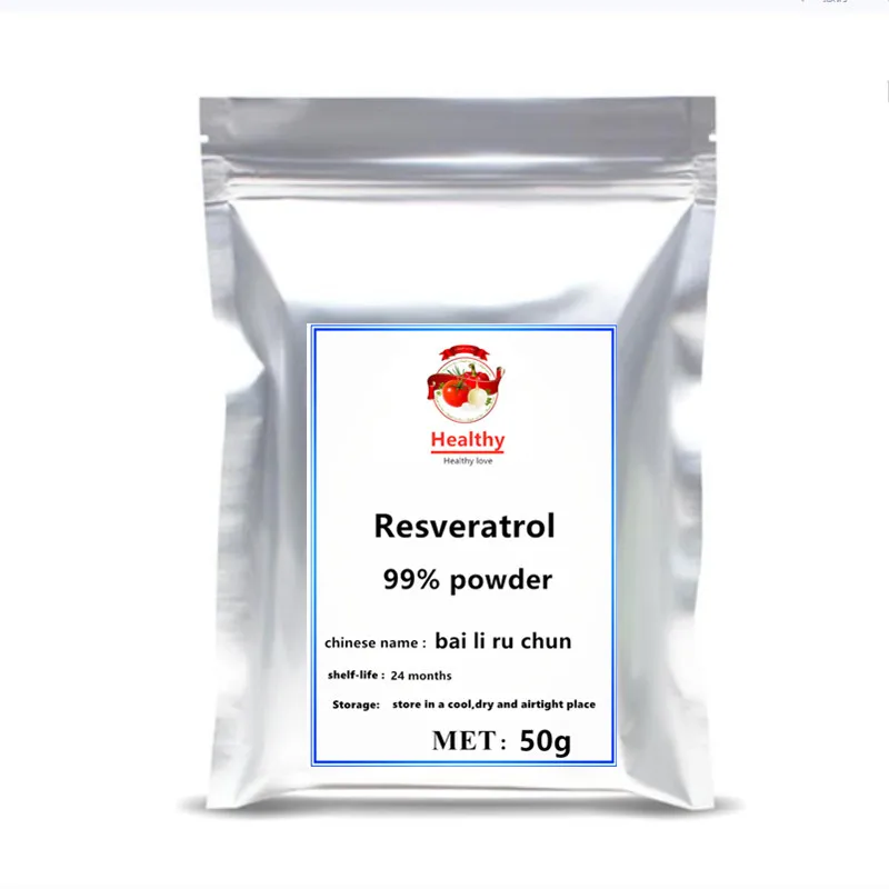 

High quality 99% Pure Resveratrol Powder Supplement festival glitter body gel resveratrol extract beauty skin nmn Makeup