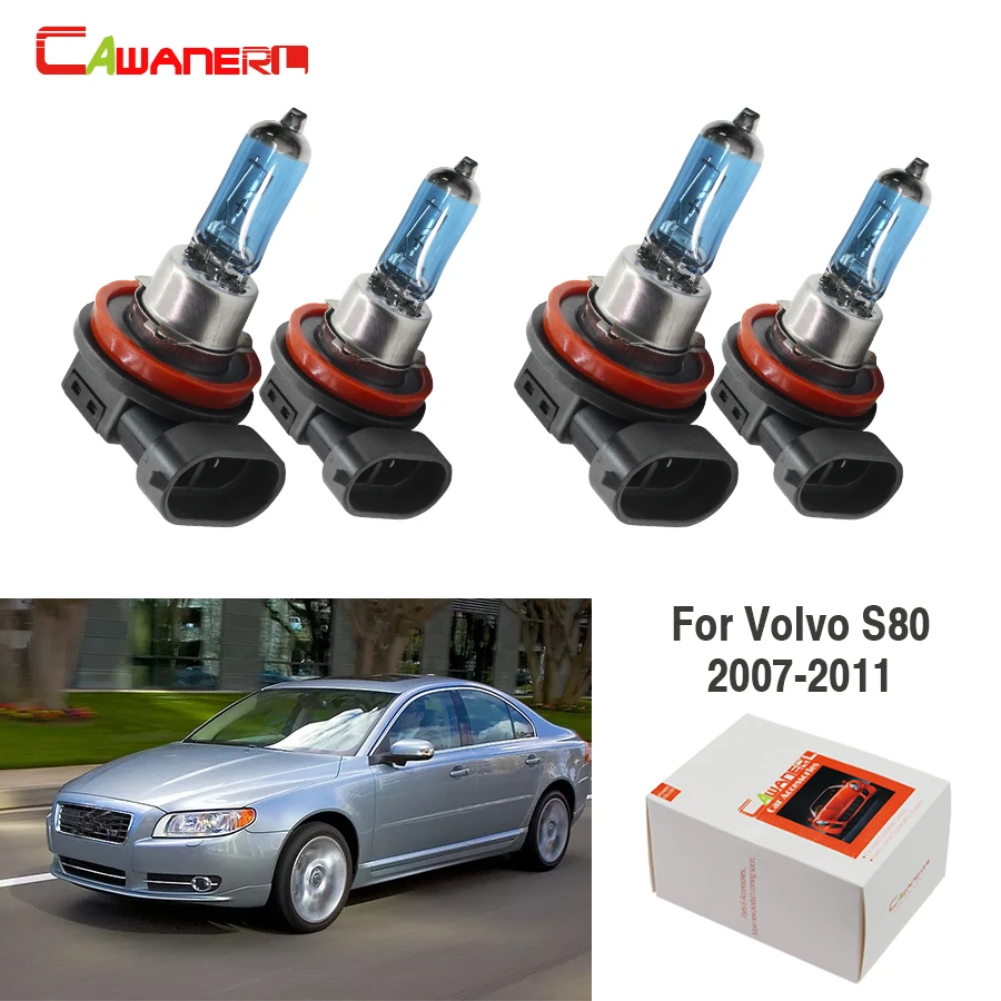 Cawanerl для Volvo S80 2007 2011 H9 H11 100 Вт Автомобильные галогеновые лампы фар головного