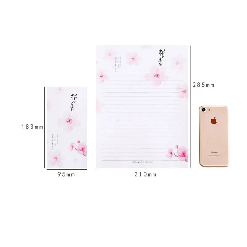 Конверт с Сакурой письменной форме букв Бумага комплект вишня США офисные