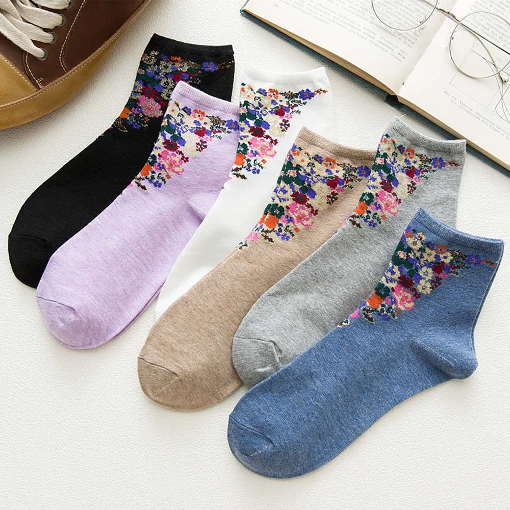 Осенние корейские женские уличные носки в стиле Харадзюку винтажном по