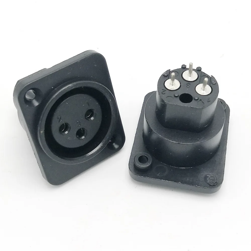 XLR гнездо 3 pin панель Крепление Шасси Разъем адаптер 10 шт./лот|lot lot|lot 10pcsl connector |