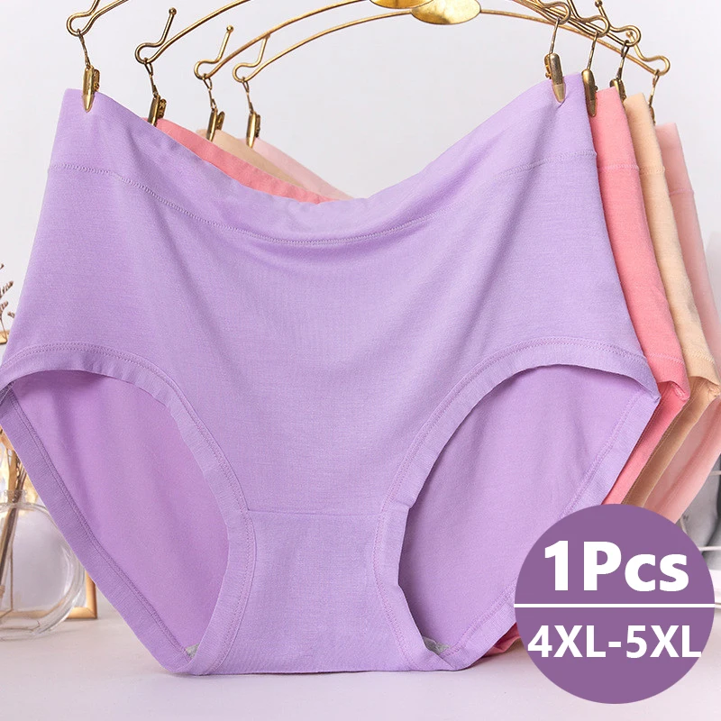 

Cotton Women's Panties Plus Size Briefs Elastic Soft Large Size 4XL-5XL Ladies Underwear Breathable Sexy High Waist Underpants