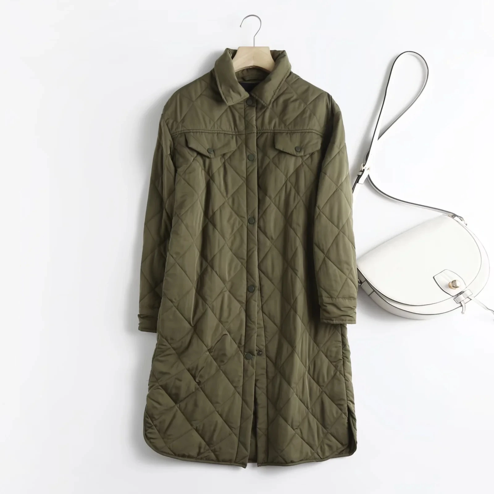 Jenny&Dave Coat Women England Style Fashion Simple Oversize Boyfriend Trench Winter Solid Pockets Long Coat Women