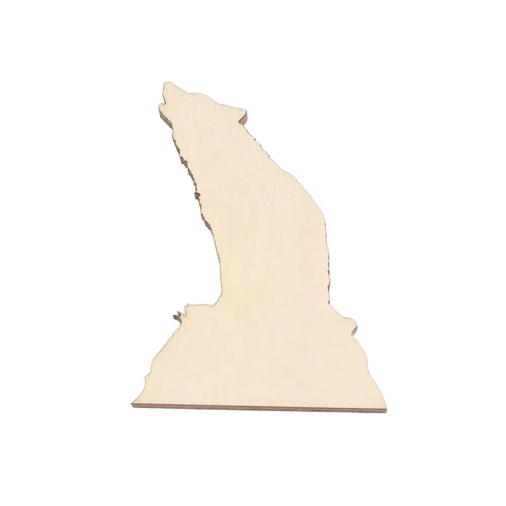 

Wolf king shape, laser cut, Christmas decorations, woodcut outline, silhouette, blank unpainted, 25 pieces, wooden shape (0298)