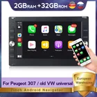 2 Din Автомобильный dvd-плеер Android для Peugeot 307 VW PASSAT B5 JETTA BORA GOLF 4 поло MK5 MK4 MK3 T5 мультимедийный плеер GPS навигации