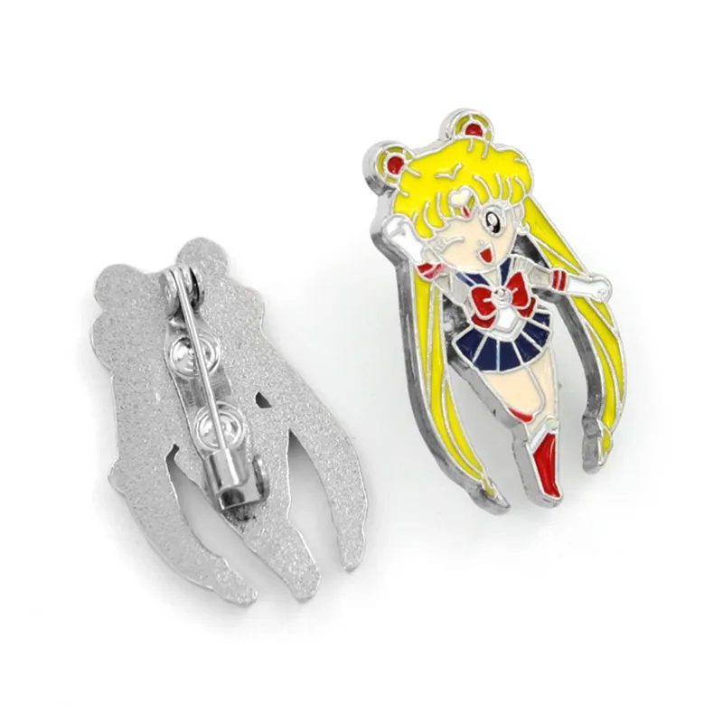 Аниме Сейлор шпилька Луна мода эмаль брошь милый кот девушки булавки и Броши подарок для женщин дети лацкан рюкзак сумки значок