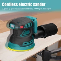 cordless electric sander 80001000012000rpm 3 speed gears adjustable wood grinder polisher portable polishing grinding machine