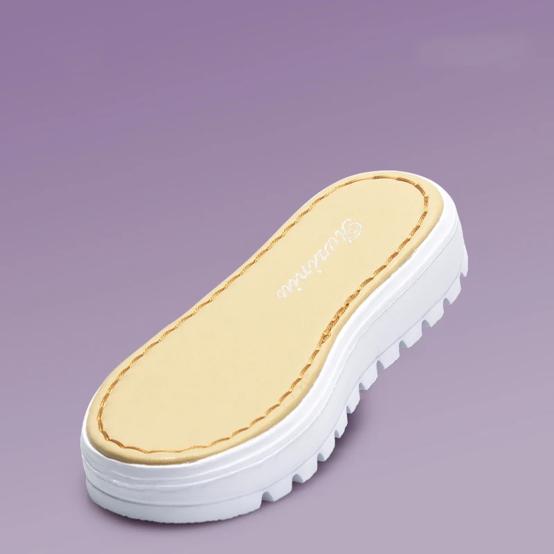 2021 Нескользящие домашние тапочки на платформе с вязаными спицами Материалы для