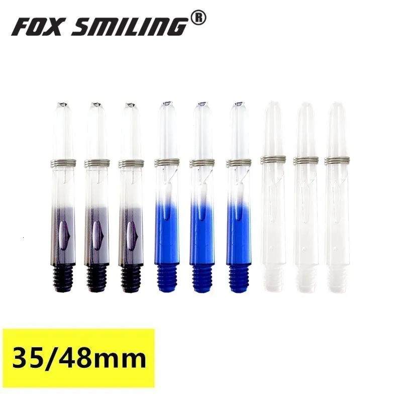 Fox Smiling 30 шт. синий черный прозрачный 35/48 мм нейлон Пластиковые дротики валы 2BA для
