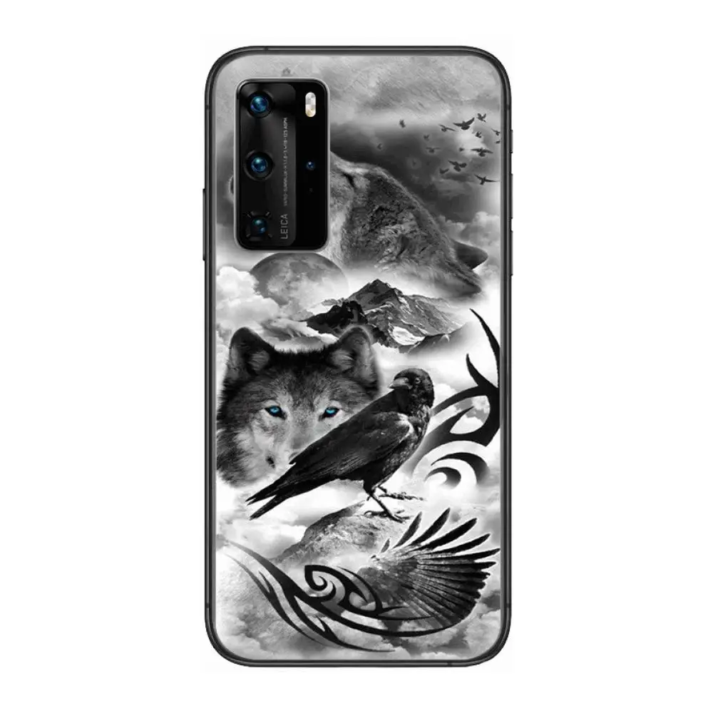 

Personality Exquisite Phone Case For Huawei P 40 30 20 10 9 8 Lite E Pro Plus Black Etui Coque Painting Hoesjes comic fashion