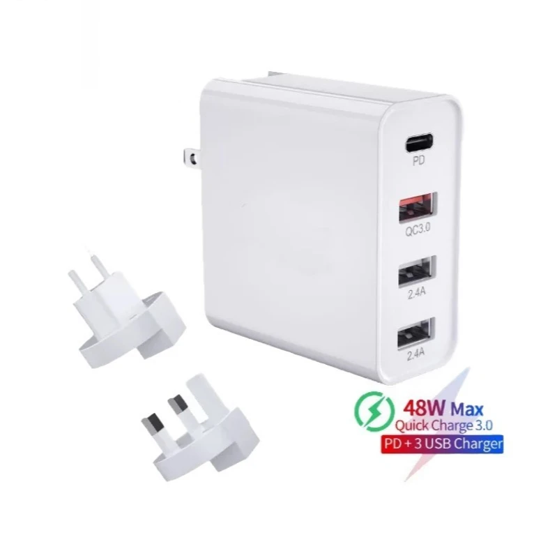 

LAMJAD 48W Multi Quick Charge 3.0 USB Charger PD USB Type C QC3.0 QC Turbo Wall Fast Phone Charger For iPhone 11 Pro Max Xiaomi