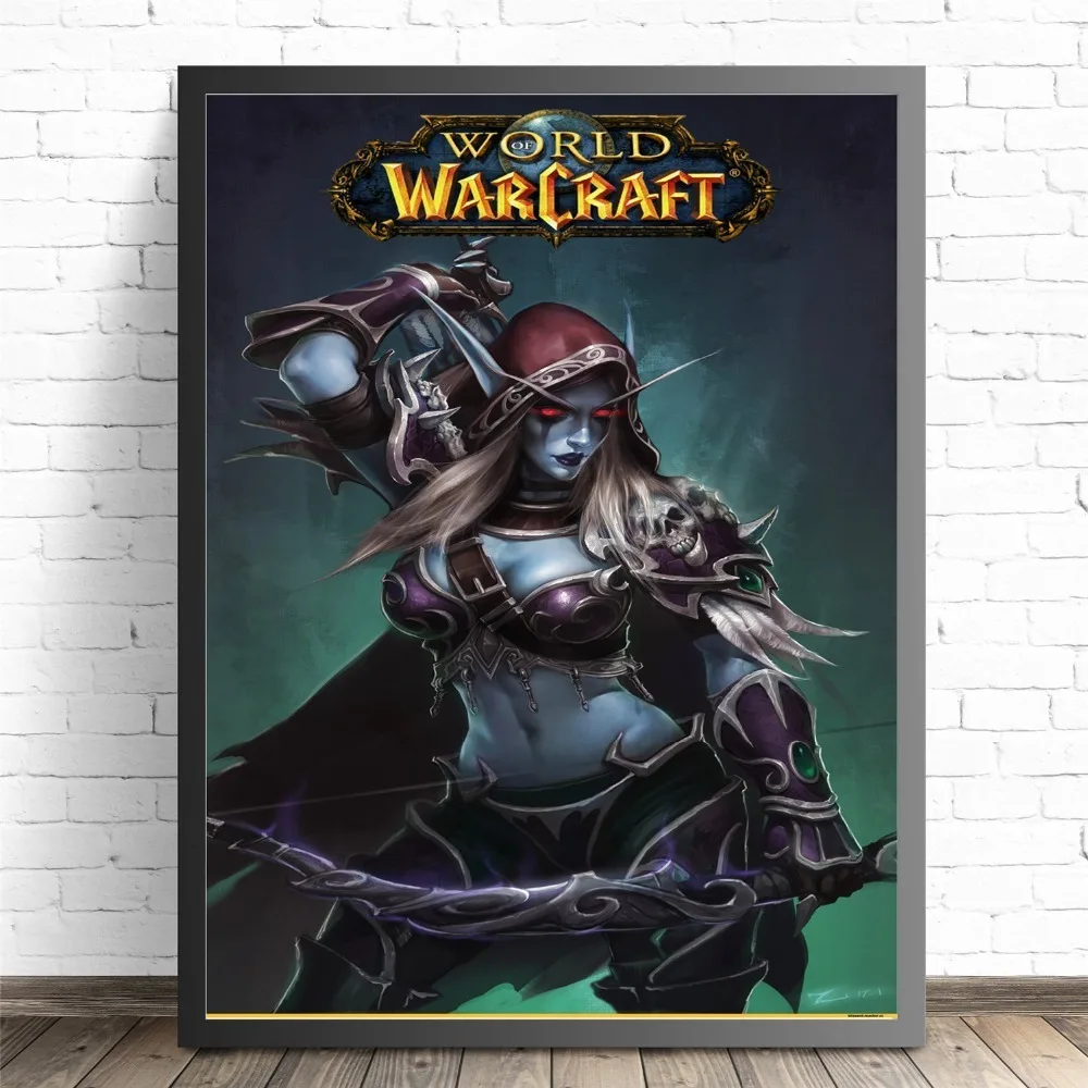 Sylvanas Windrunner Wow видео игра постеры и принты холст картина стены искусства