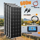 Солнечная панель батарея 12v 24v 600 Вт 300 Вт в солнечные панели комплекте, зарядное устройство для аккумулятора, алюминиевая рама, фотоэлектрическая система для дома, для автомобиля, для кемпинга 1000 Вт