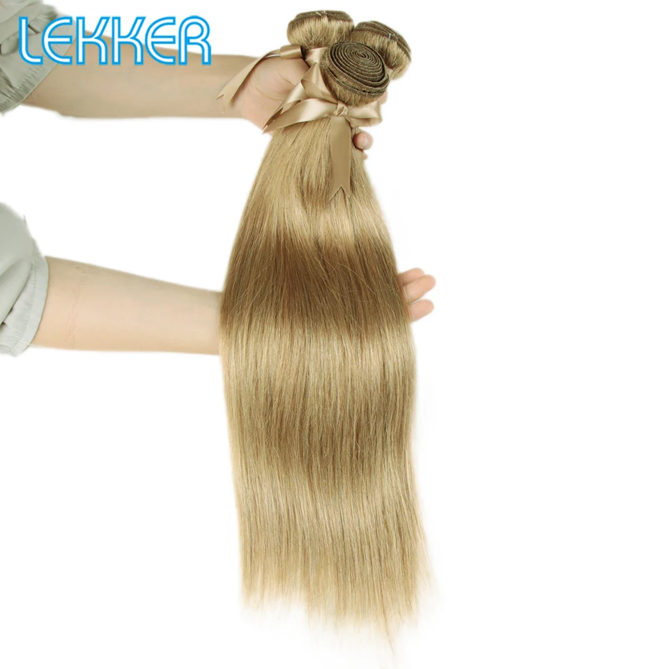 Светло золотистые прямые волосы бразильские Remy человеческие волосы|Пряди для