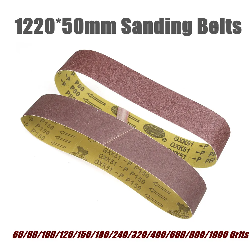 

2 piece 1220*50mm Abrasive Belt Sanding Band for Wood Soft Metal Polishing