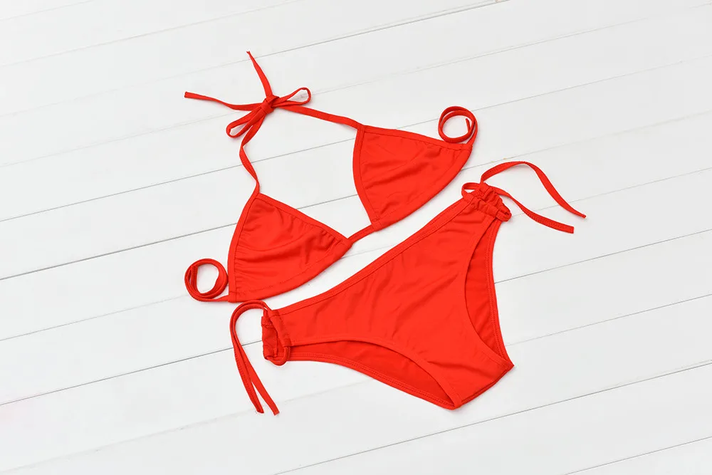 

Women Bikini Set Push-up Bandeau Bra Bandage Swimsuit Bathing Suit Swimwear Bikinis 2019 Mujer