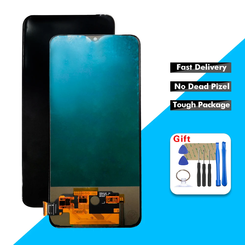 6,4" lcd для Oneplus 7 lcd дисплей кодирующий преобразователь сенсорного экрана в сборе для 1+ 7T lcd дисплей+ Бесплатные инструменты